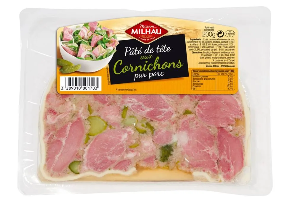 MAISON MILHAU - PATE DE TETE AUX CORNICHONS
