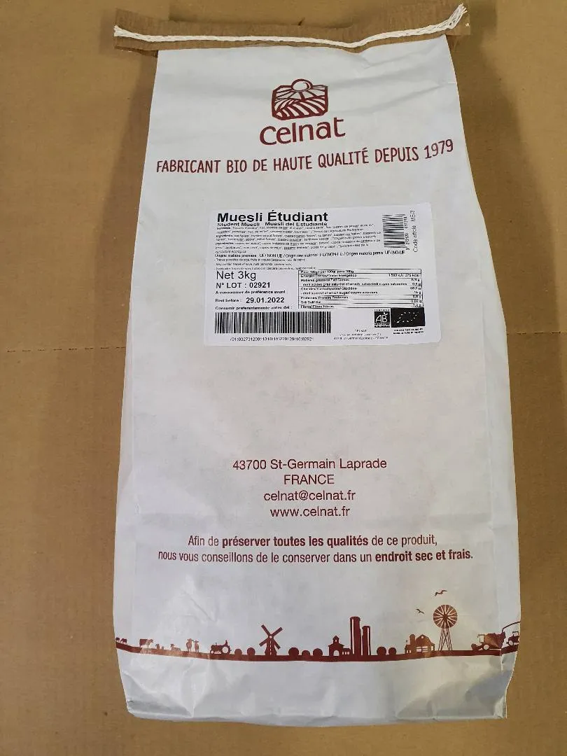 CELNAT - Muesli Etudiant - 3kg