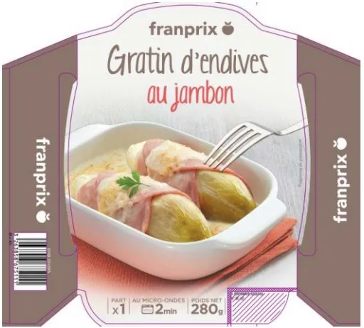 FRANPRIX - Gratin d'endives au jambon 280 g