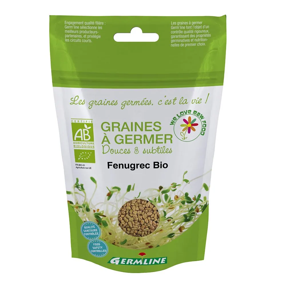 GERMLINE - GRAINES A GERMER Douces et subtiles  FENUGREC BIO 150g de marque GERMLINE origine INDE