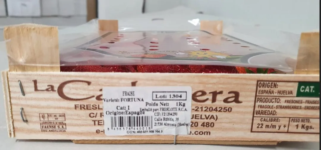 Marque inconnue - FRAISE 1KG FRESLOTE CATEGORIE 1 ESPAGNE
