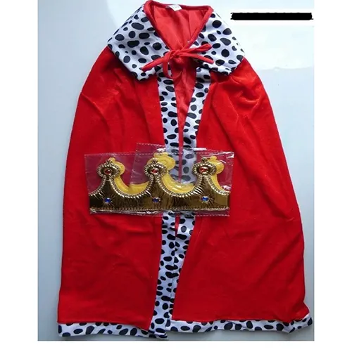 Marque inconnue - Cape de costume de Noël d'Halloween avec couronne, taille S/L King Prince Pro Game Party Show Châle Costume de fantaisie