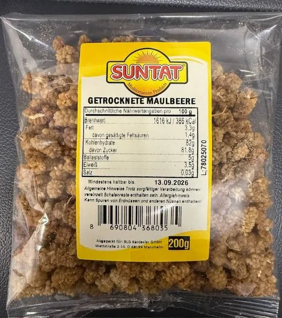 SUNTAT - GETROCNKNETE MAULBEER -MURES SECHEES