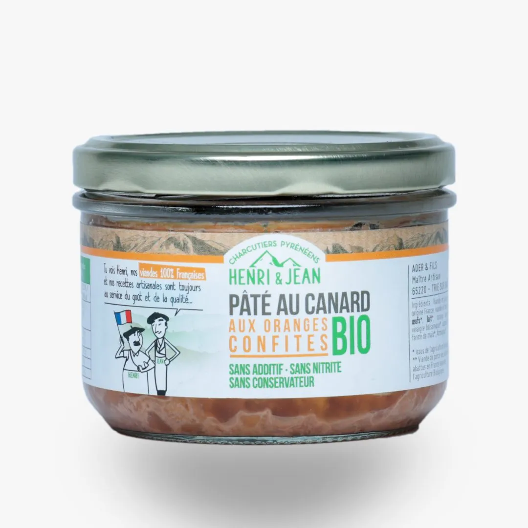 Henri et Jean - Pâté canard à l'orange BIO