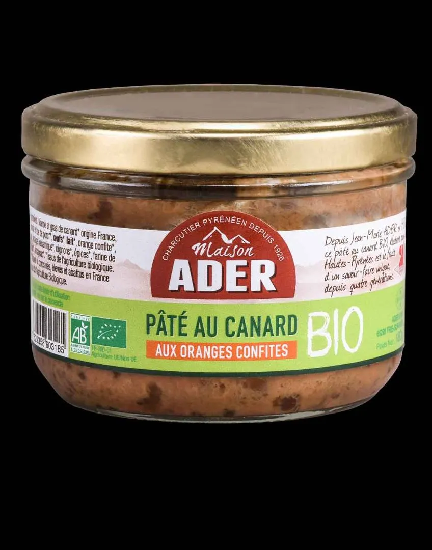 ADER - Pâté canard à l'orange BIO