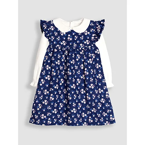Jojo Maman Bébé - Floral Cord Dress & Body Set Ensemble de vêtements pour enfants