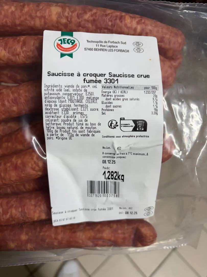 JECA - Saucisse à croquer ± 1,3 kg