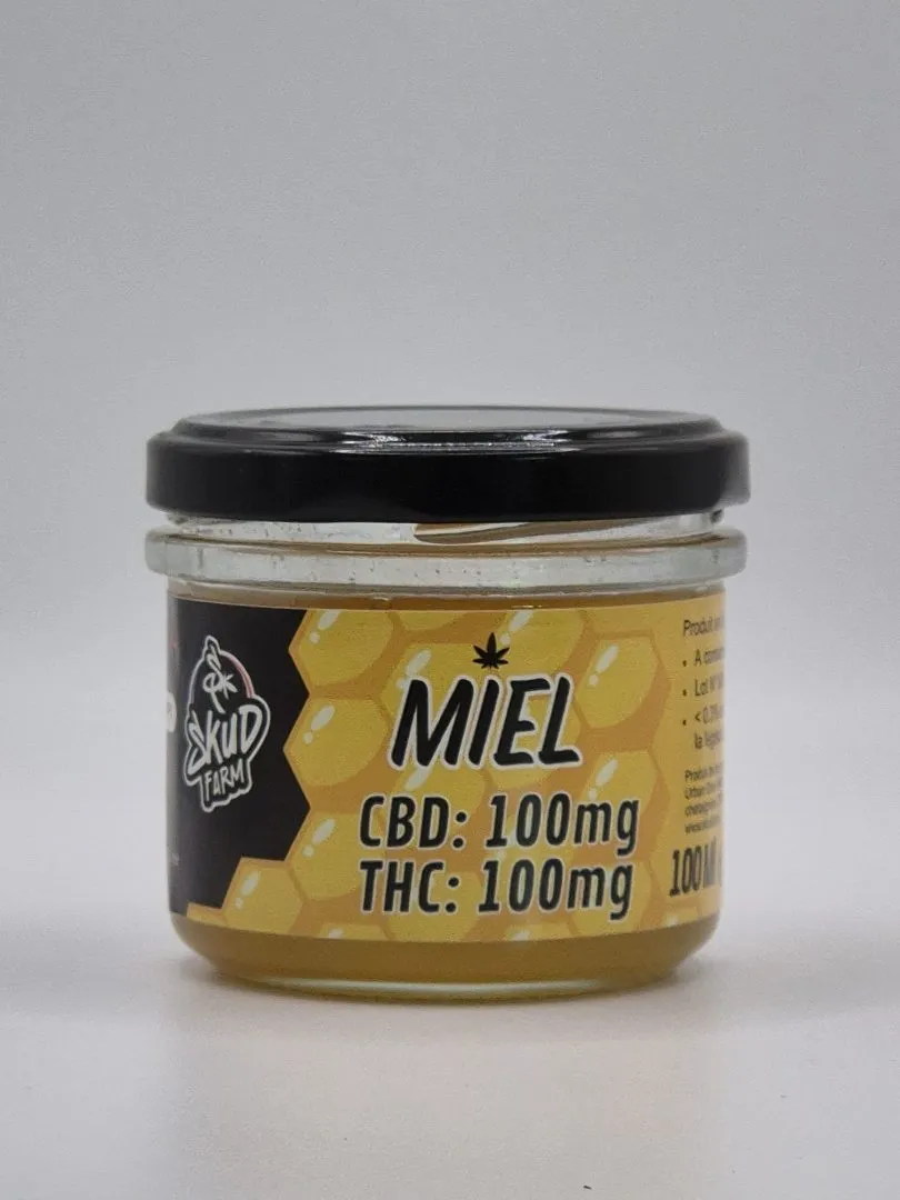 skud farm - Miel infusé aux extraits de fleurs de chanvre 100ml - lot N°MI002