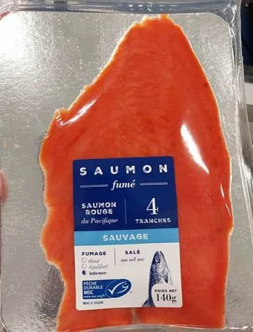 Grand frais - Saumon fumé sauvage MSC 140g