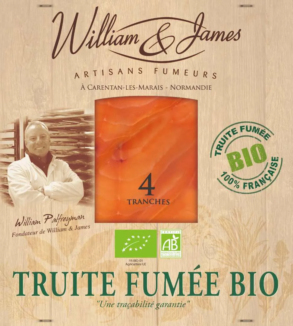 William et James - Truite Fumée Bio 100G