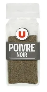 U - Poivre noir moulu U format classique 45g