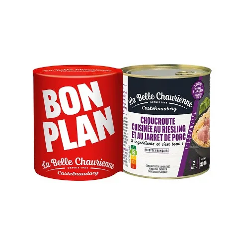 La Belle Chaurienne - Choucroute cuisinée au Riesling et au jarret de porc 800 grammes