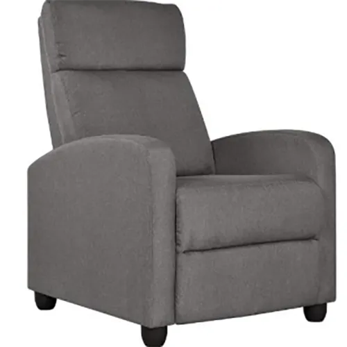 Yaheetech - Recliner armchair adjustable fabric recliner chair sofa for living room/bedroom gray fauteuil