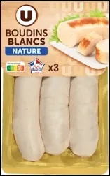 U - Boudin blanc nature ''u'' (x3) 375g