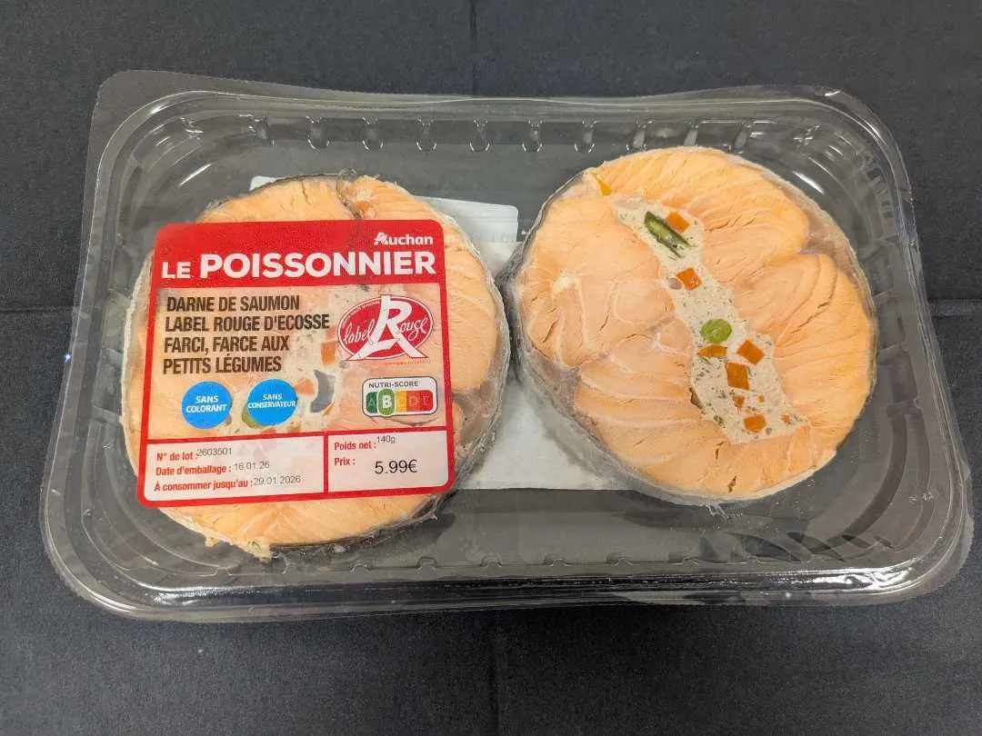 Les entrées de la mer - Darne de saumon farci label rouge