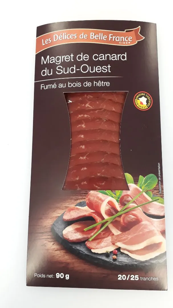 Belle france - Magret fumé du sud ouest tranché 90g