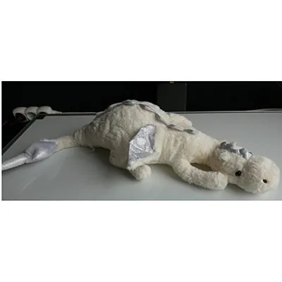 Lissipuppe/lissidoll - Jouet en peluche dragon blanc géant de 150cm, avec corne de licorne, ptérosaure volant, oreiller din jouet souple