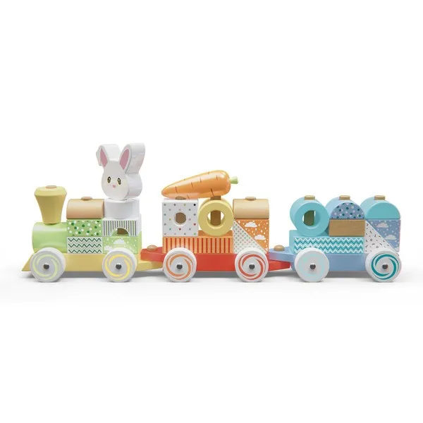 Wood n play - Train en bois lapin