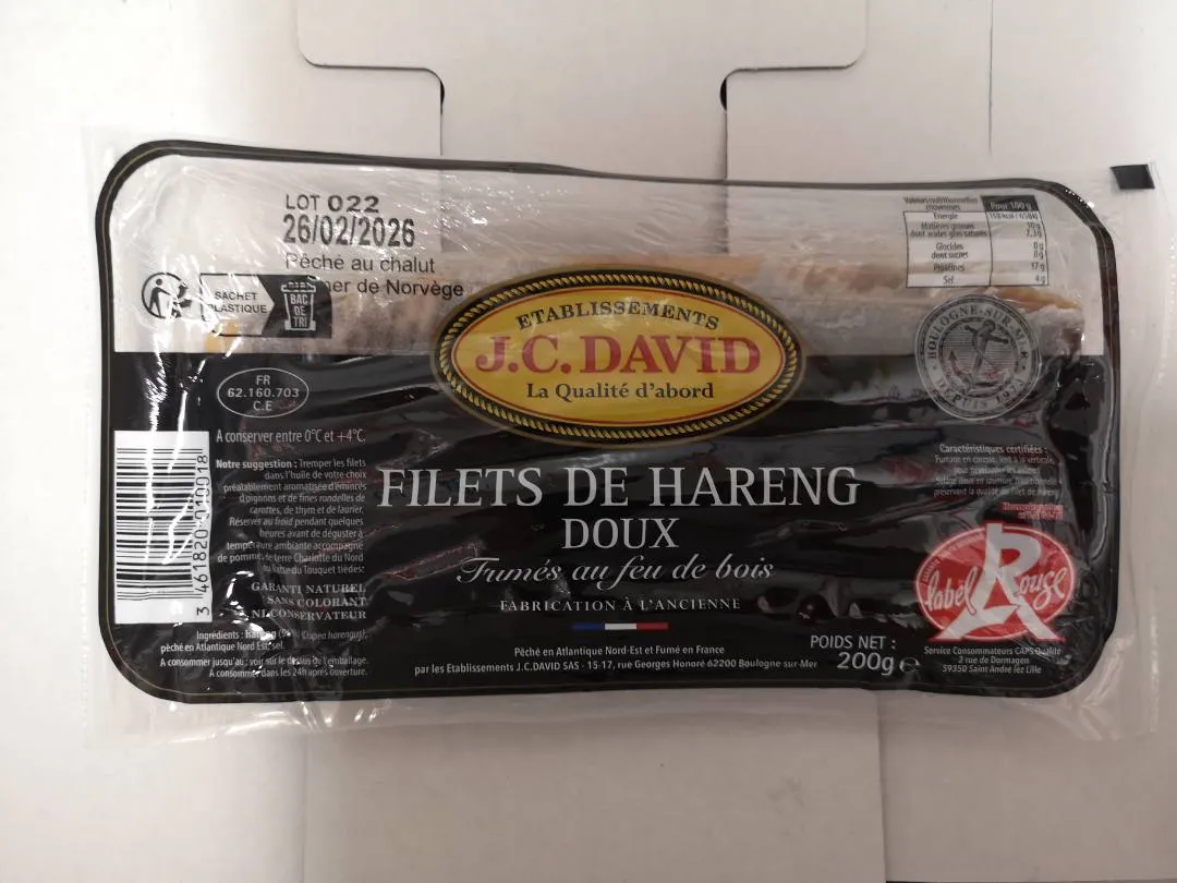 Jcdavid - Filets de hareng doux fumé