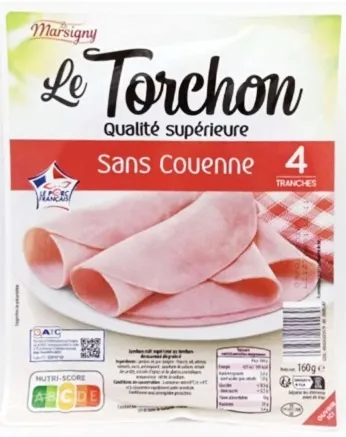 Le marsigny - Jambon torchon qualité supérieure  4 tranches 160g