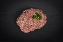 Farce de porc vendues au rayon boucherie traditionnelle et boucherie libre service - Farce de porc