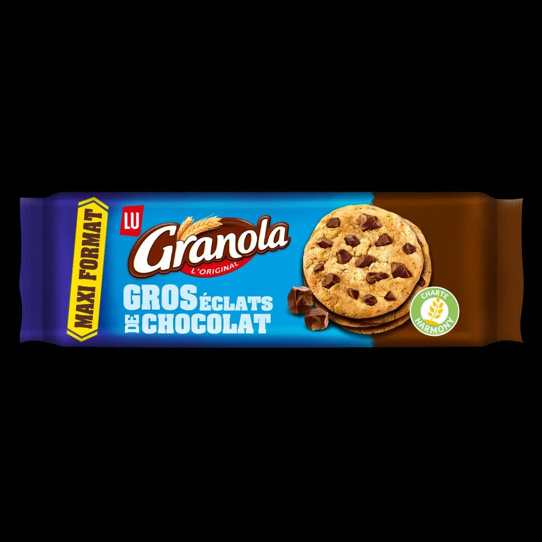 Lu granola - •	granola cookies gros eclats de chocolat 276 gr  et  granola cookies gros eclats de chocolat et amandes caramelisees 184 gr