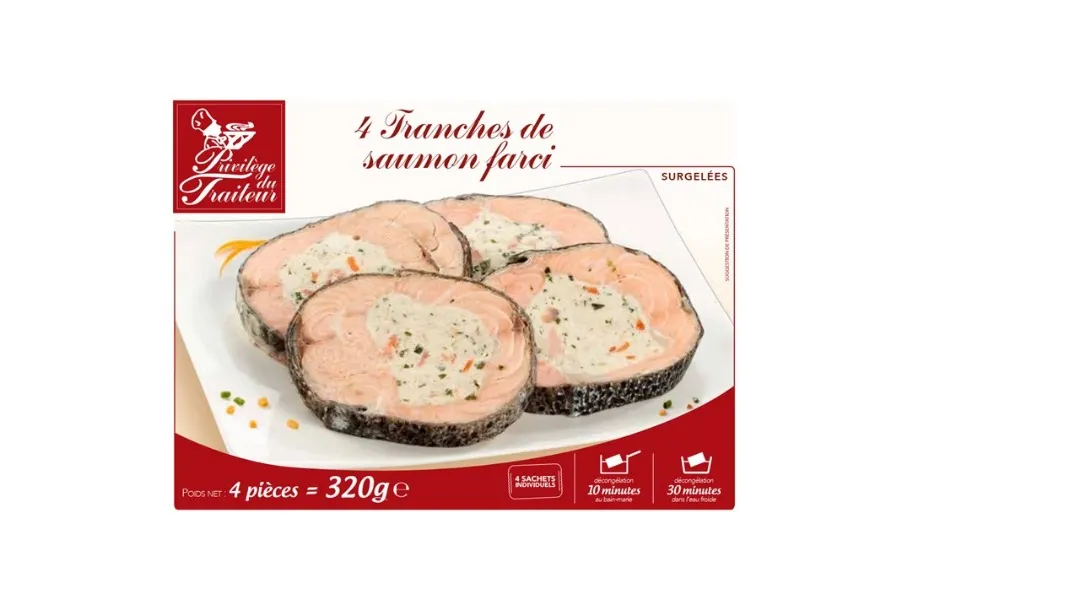 Privilege du traiteur - 4 tranches de saumon farci