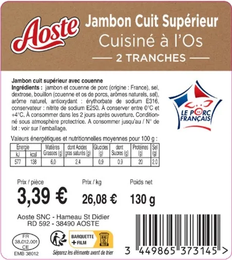 Produit rappelé
