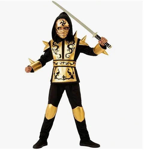 Marque inconnue - Déguisement enfant - ninja dorée- rubies ensembles de déguisements pour enfants costume de fantaisie